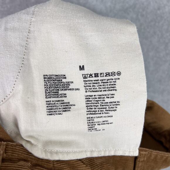 MUJI Brown Corduroy Straight Leg Pants Size Medium - Picture 13 of 15